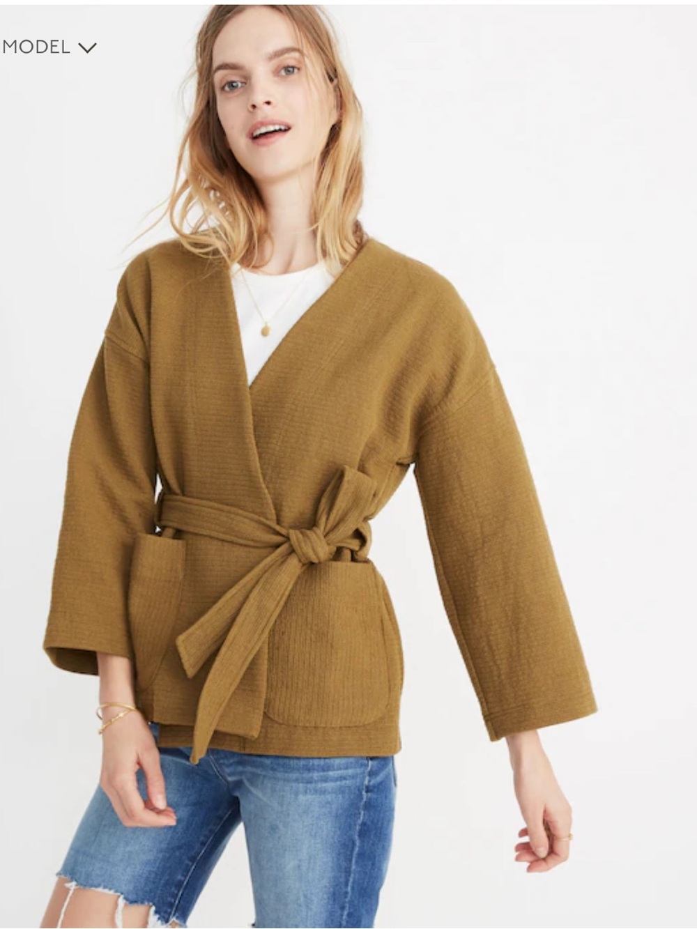 Madewell Texture & Thread Wrap Jacket